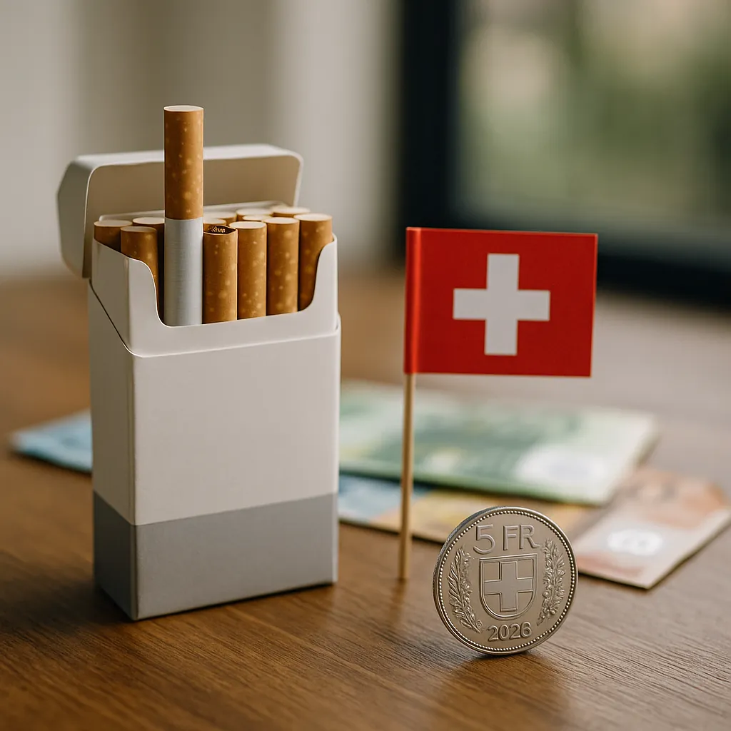 Aumento del precio del tabaco en Suiza 2026